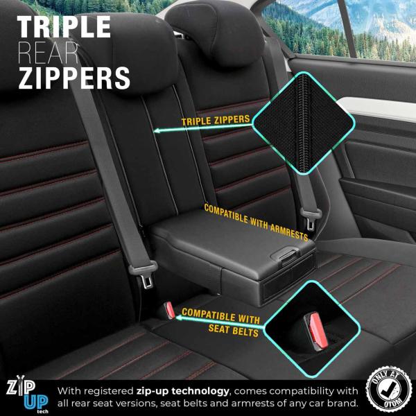 Auto Sitzbezug Set Universal Vorne und Hinten Komfortabel Komplett Set